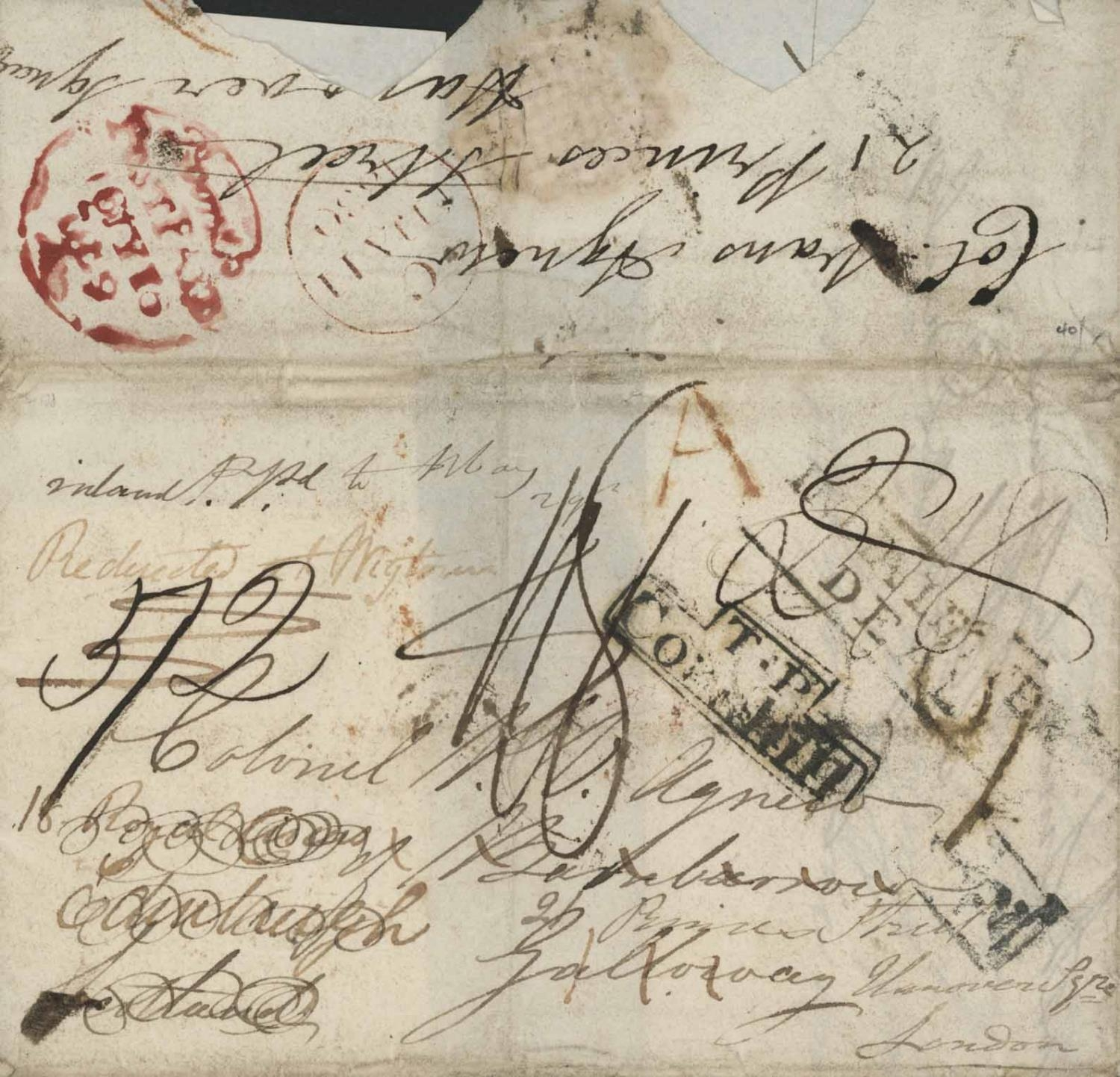 Pre-stamp cover of India — Poona HG 4, front (COV-1643)