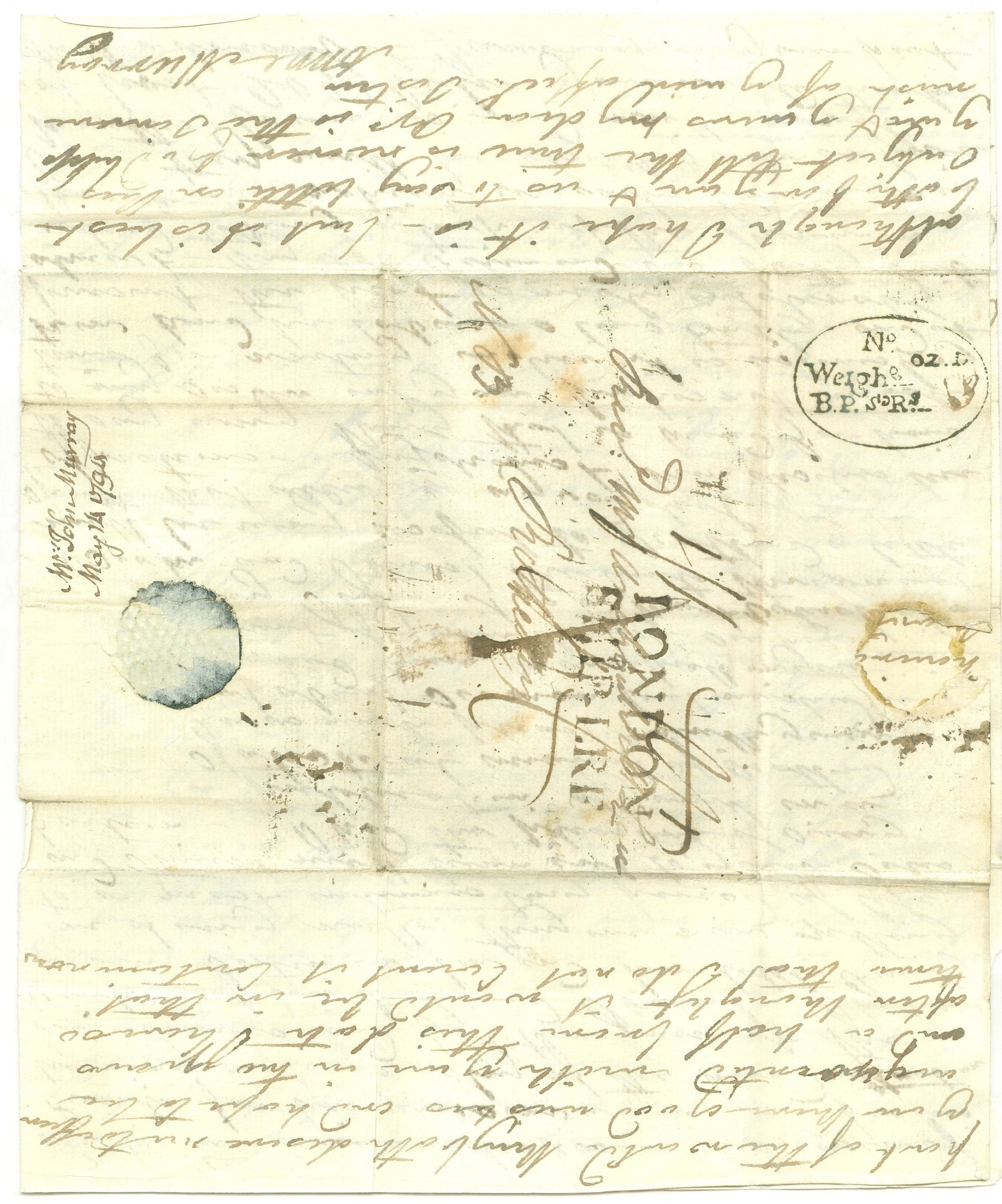 Calcutta SD1 pre stamp cover — front (COV-528)
