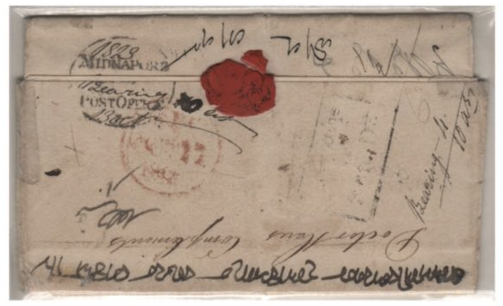 13 October 1813 Midnapore HG 2 pre stamp cover — COV-753