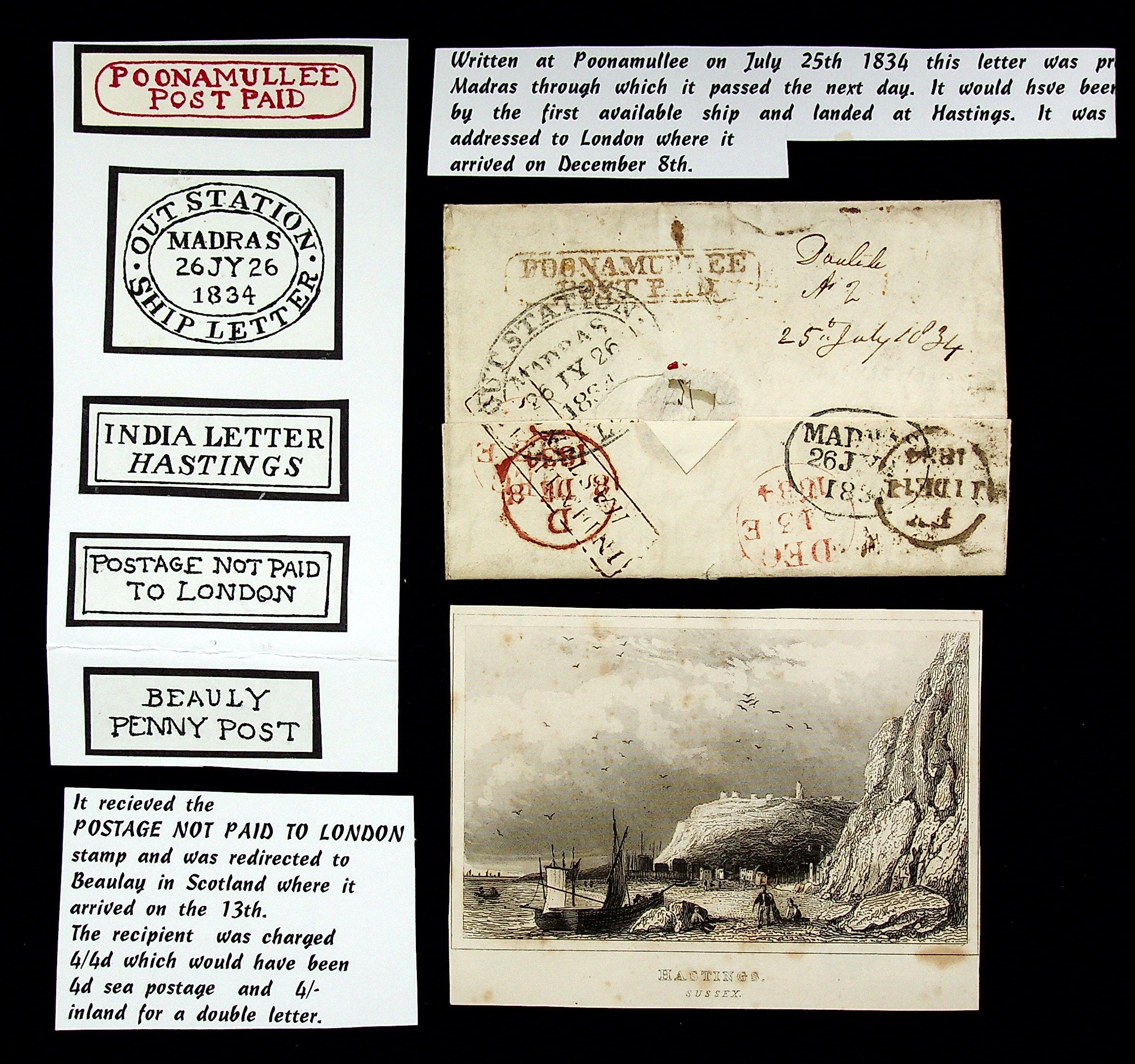 Poonamullee HG 1 pre stamp cover — scan 2 (COV-3633)