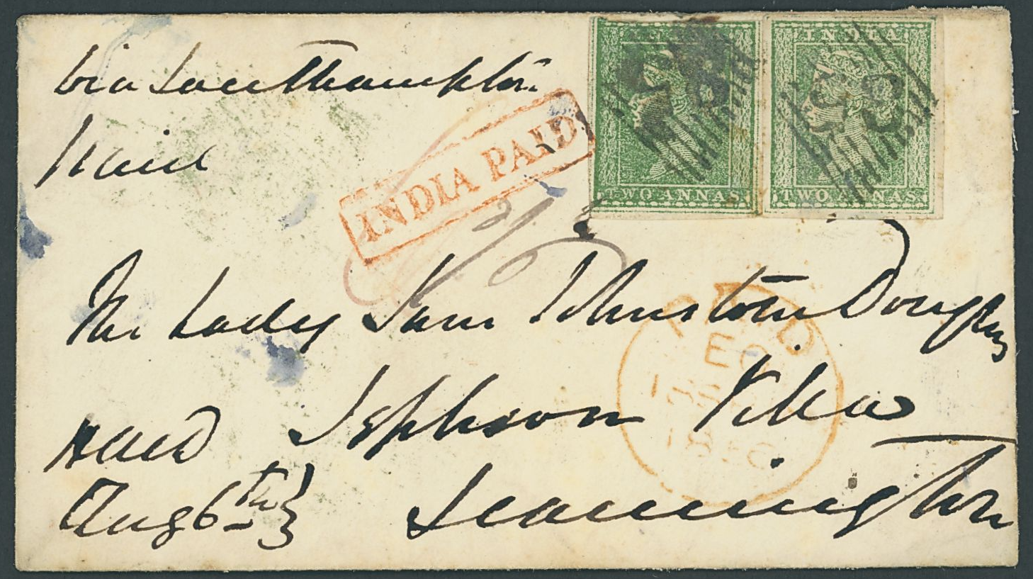 Belgaum HG 5 pre stamp cover — back (COV-4275)