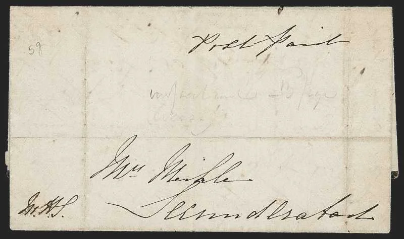 Mount HG 4 pre stamp cover — back (COV-439)