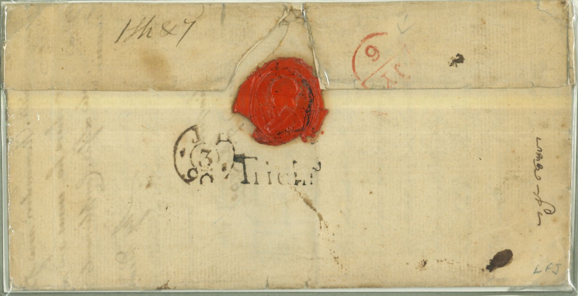 6 February 1790 Trichinopoly HG Add pre stamp cover — COV-2659