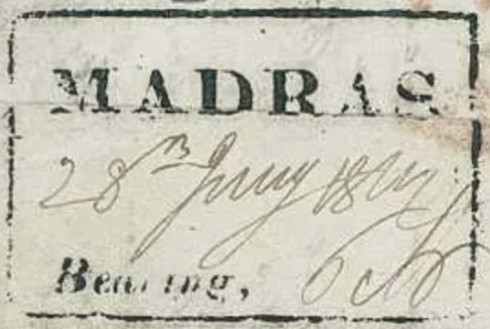 Madras HG 23 handstamp