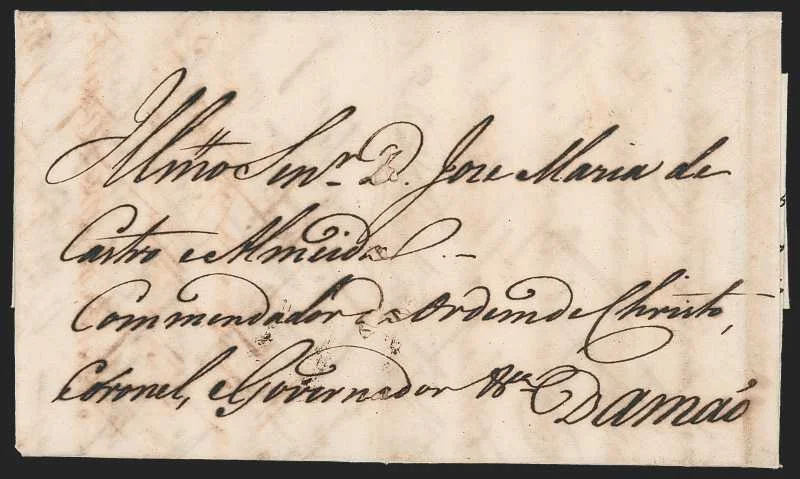 Calcutta HG 12 pre stamp cover — back (COV-212)