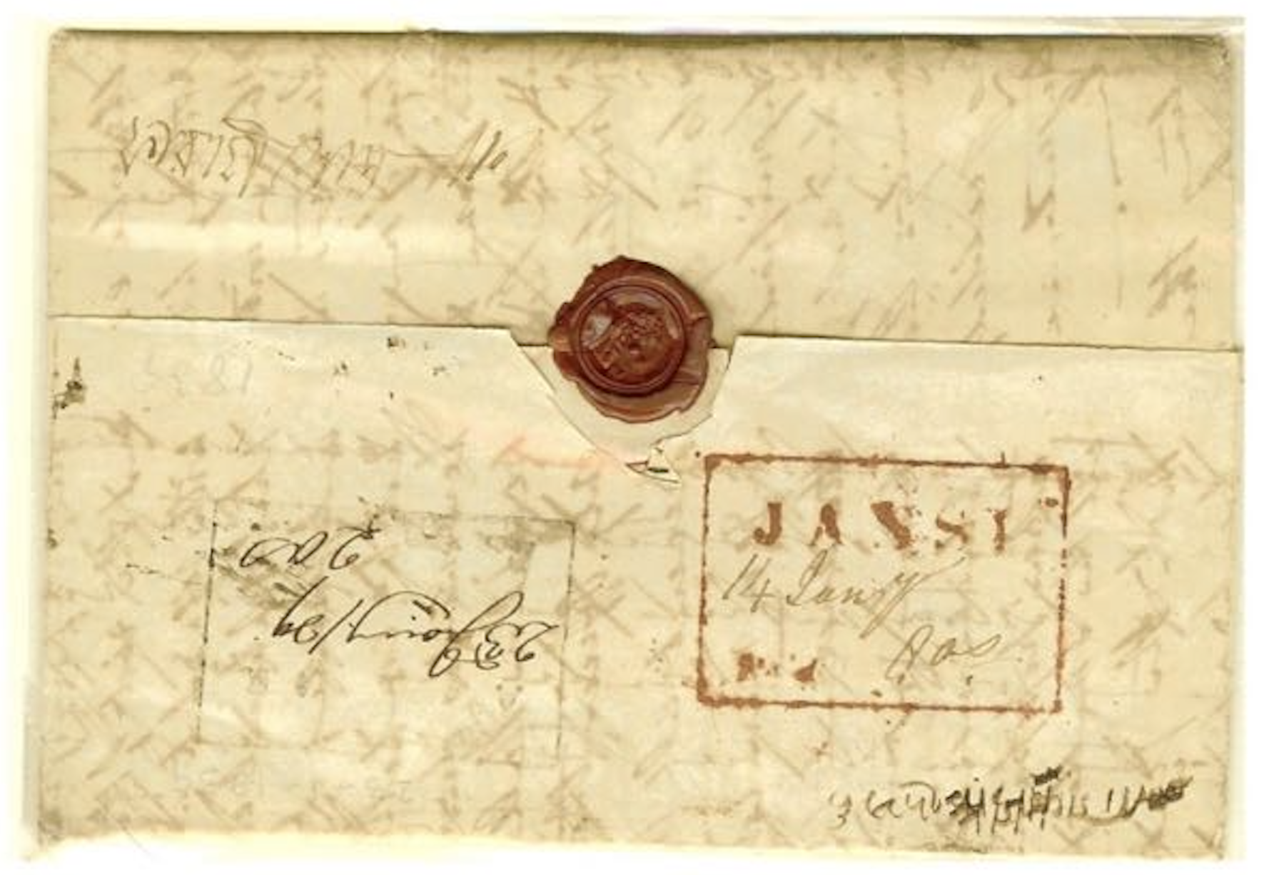 14 Jan 1839 Jansi HG 2 pre stamp cover — COV-790