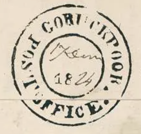HG 1 handstamp from Goruckpoor