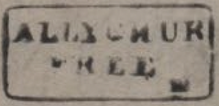HG 3 handstamp from Allyghur