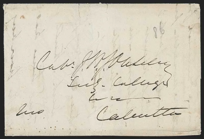 Hoshungabad HG 1 pre stamp cover — back (COV-417)