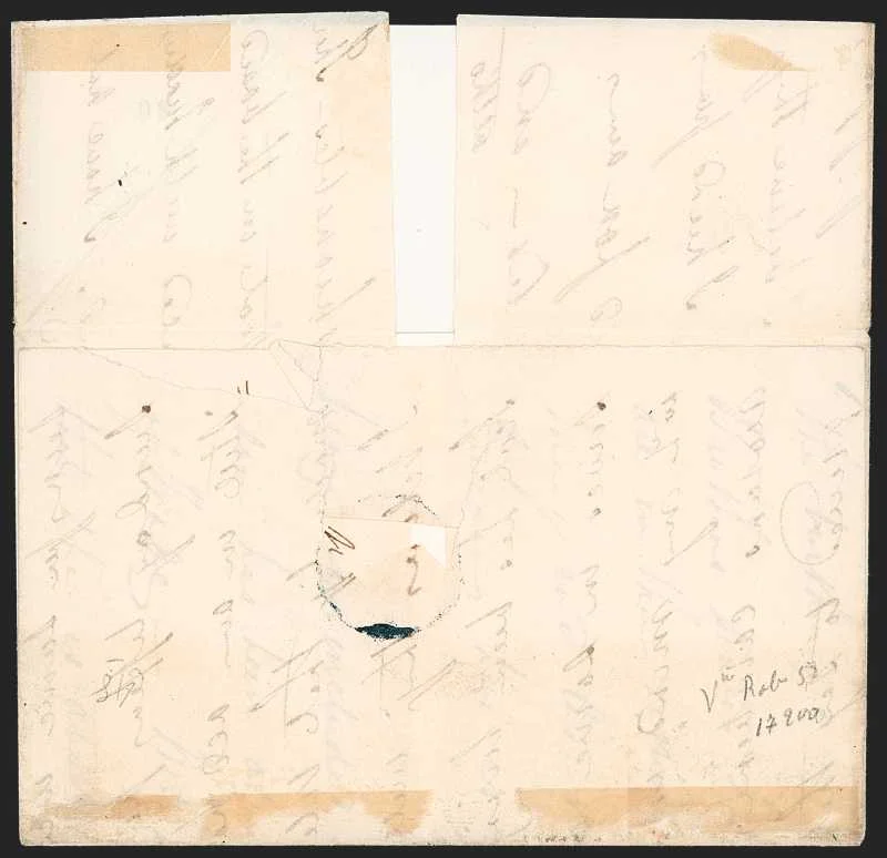Madras SD3 pre stamp cover — back (COV-97)