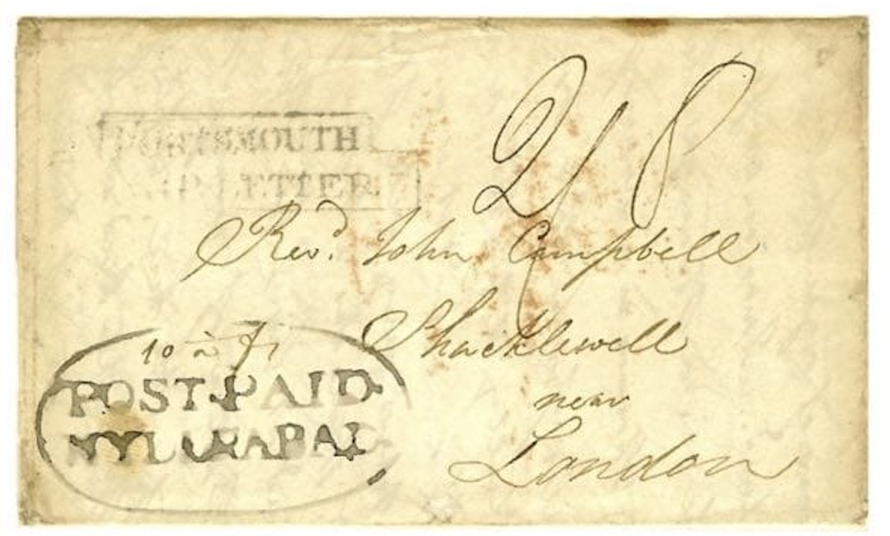 1815 Hyderabad HG 1 pre stamp cover — COV-831