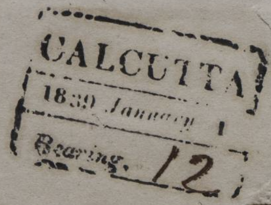 HG 22 handstamp from Calcutta