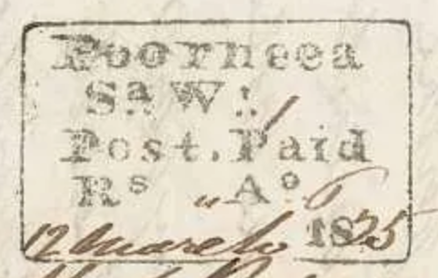 HG 1 handstamp from Poorneea
