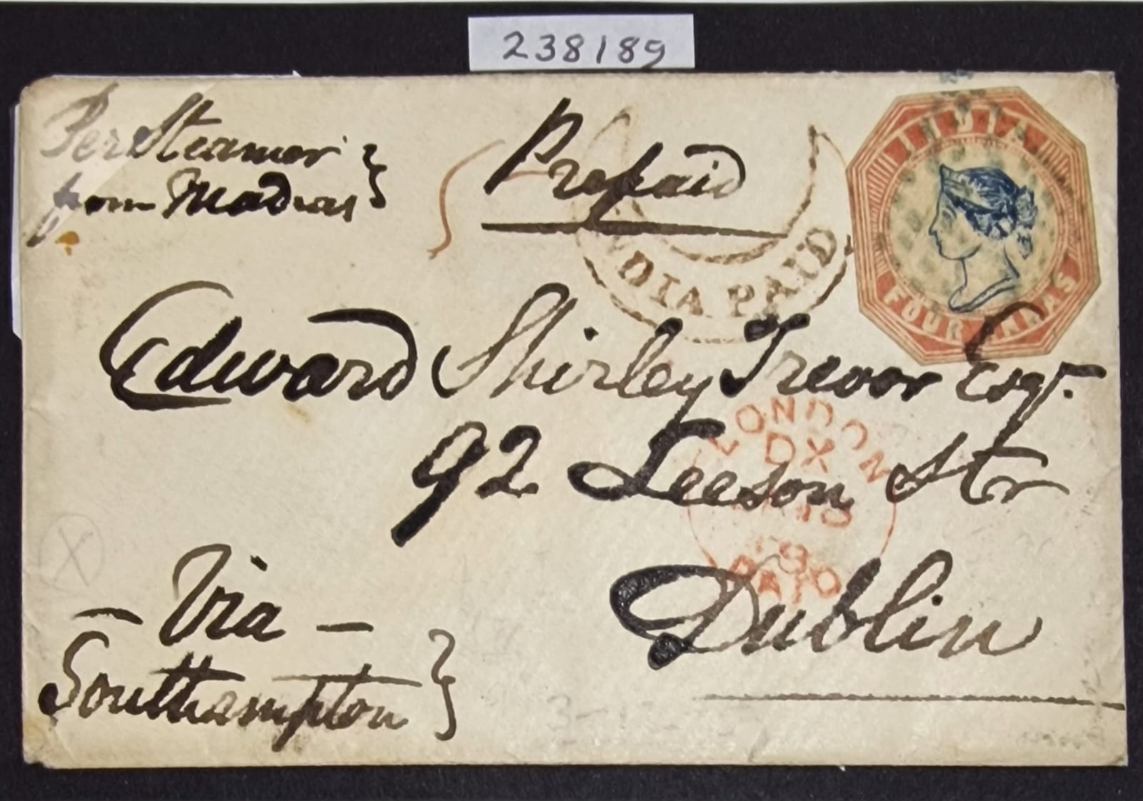 French Rocks HG 1 pre stamp cover — back (COV-3051)