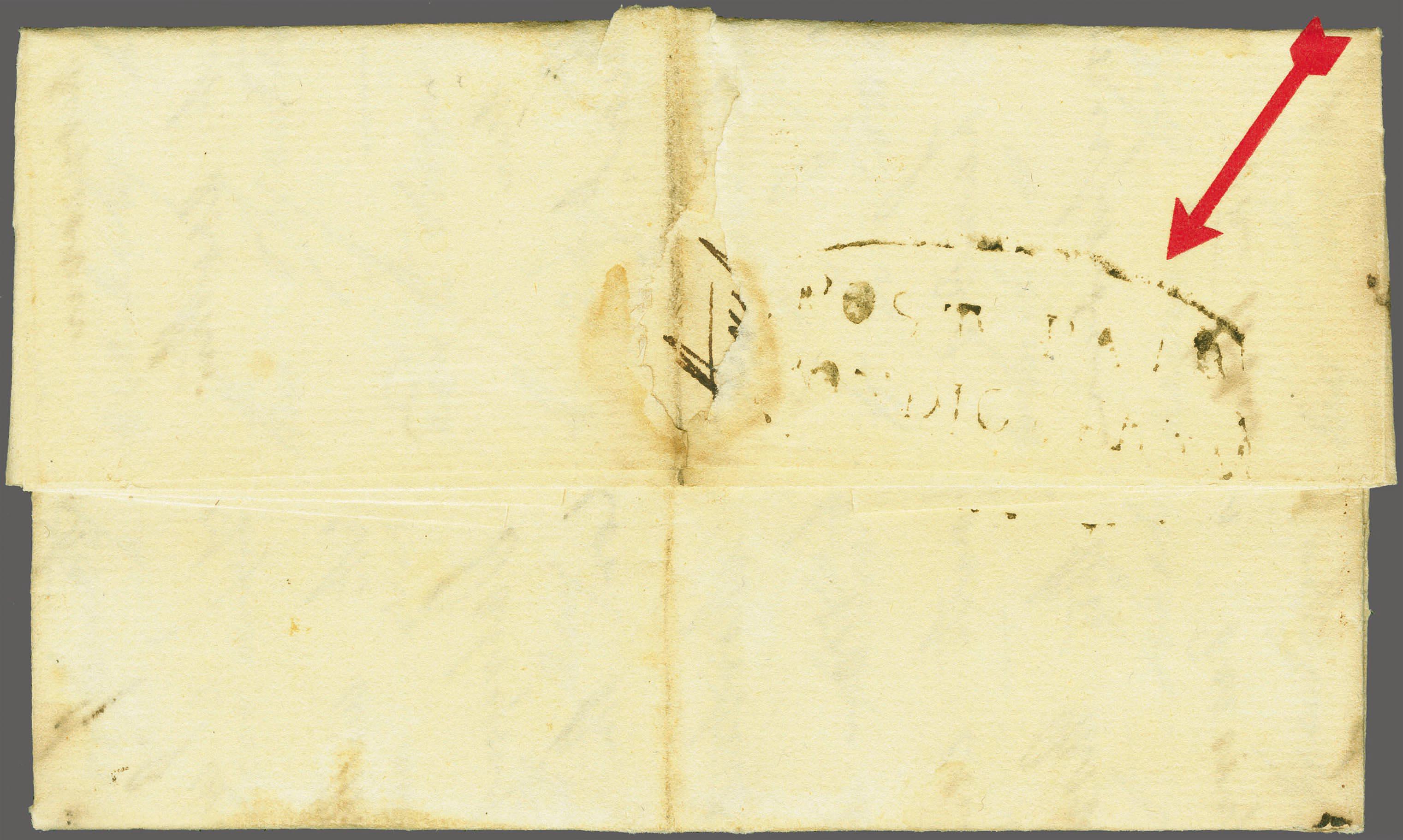 1815 Pondicherry HG 3 pre stamp cover — COV-595