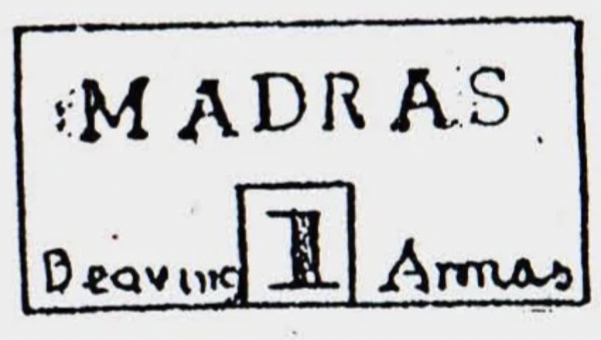 Madras MX13 handstamp