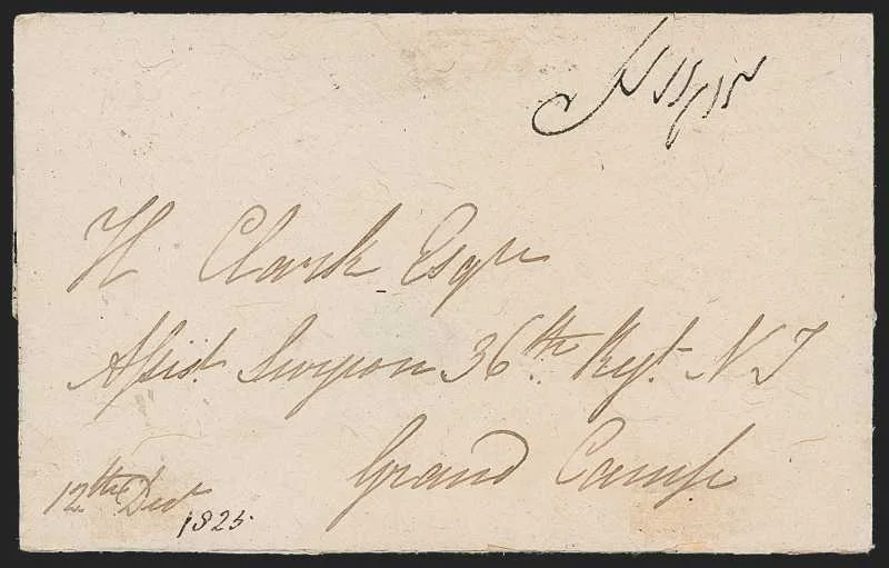 Agra HG 1 pre stamp cover — back (COV-344)