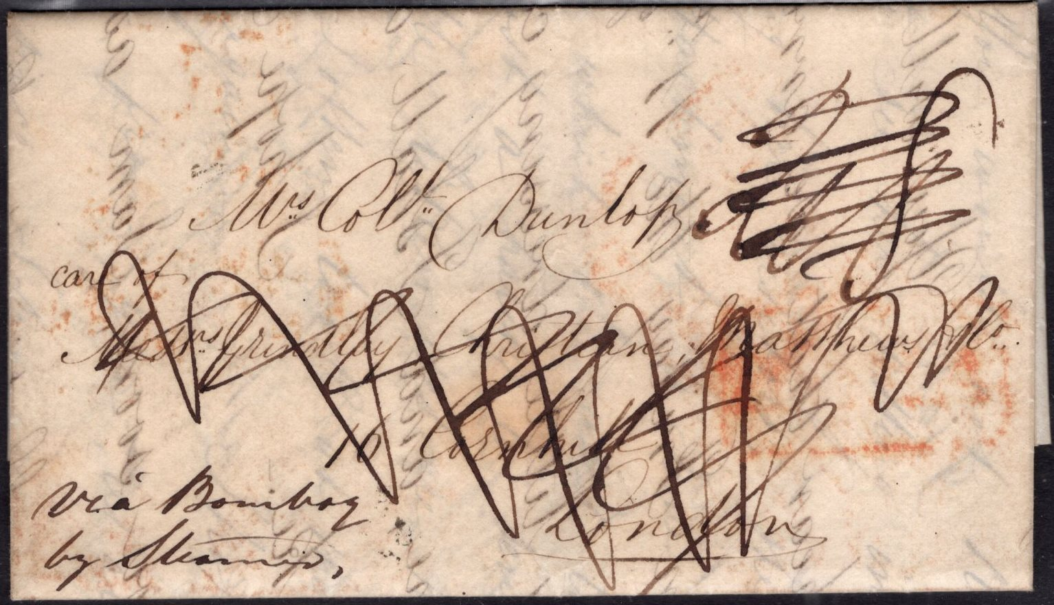Calcutta SD12 pre stamp cover — back (COV-3126)