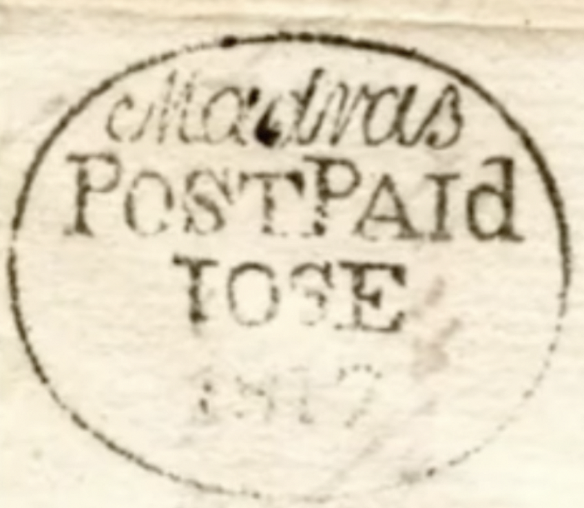 Madras HG 7 handstamp