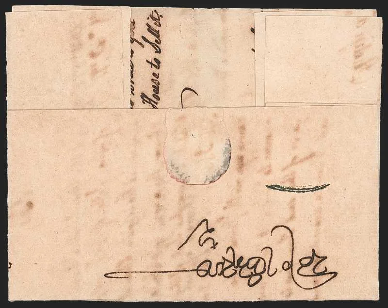 Calcutta HG 10 pre stamp cover — back (COV-630)
