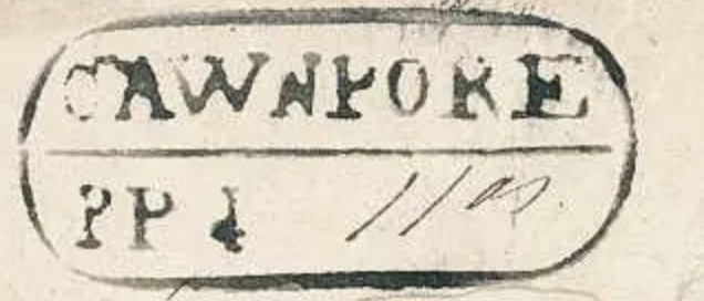 HG 2 handstamp from Cawnpore
