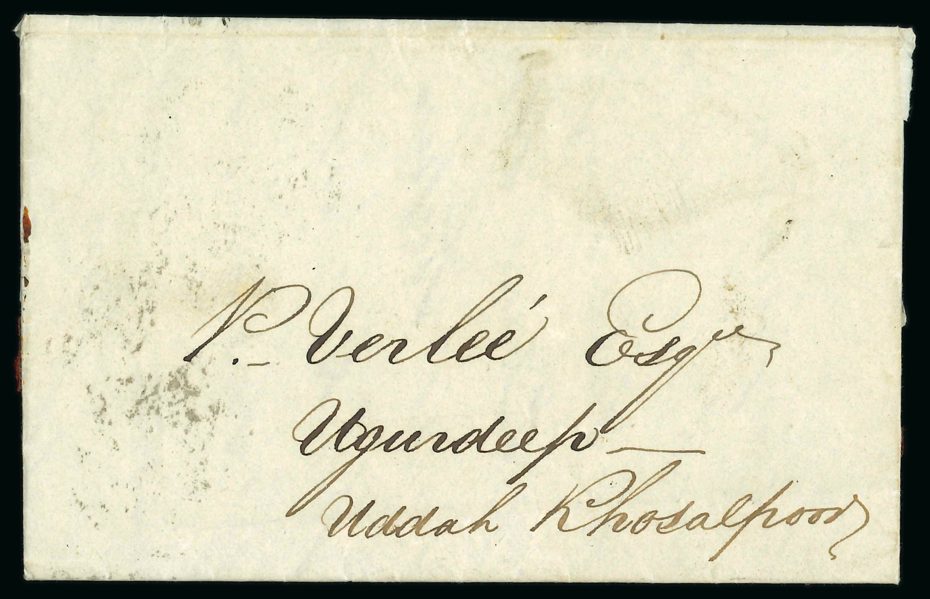 Pre-stamp cover of India — Calcutta HG 15a, scan 2 (COV-4953)