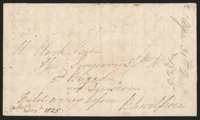 Agra HG 1 pre stamp cover — back (COV-198)