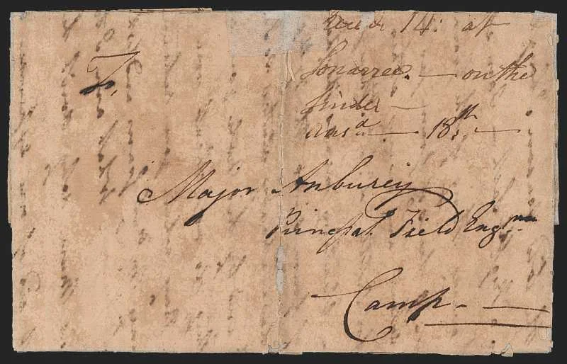 Cawnpore HG 2 pre stamp cover — back (COV-388)