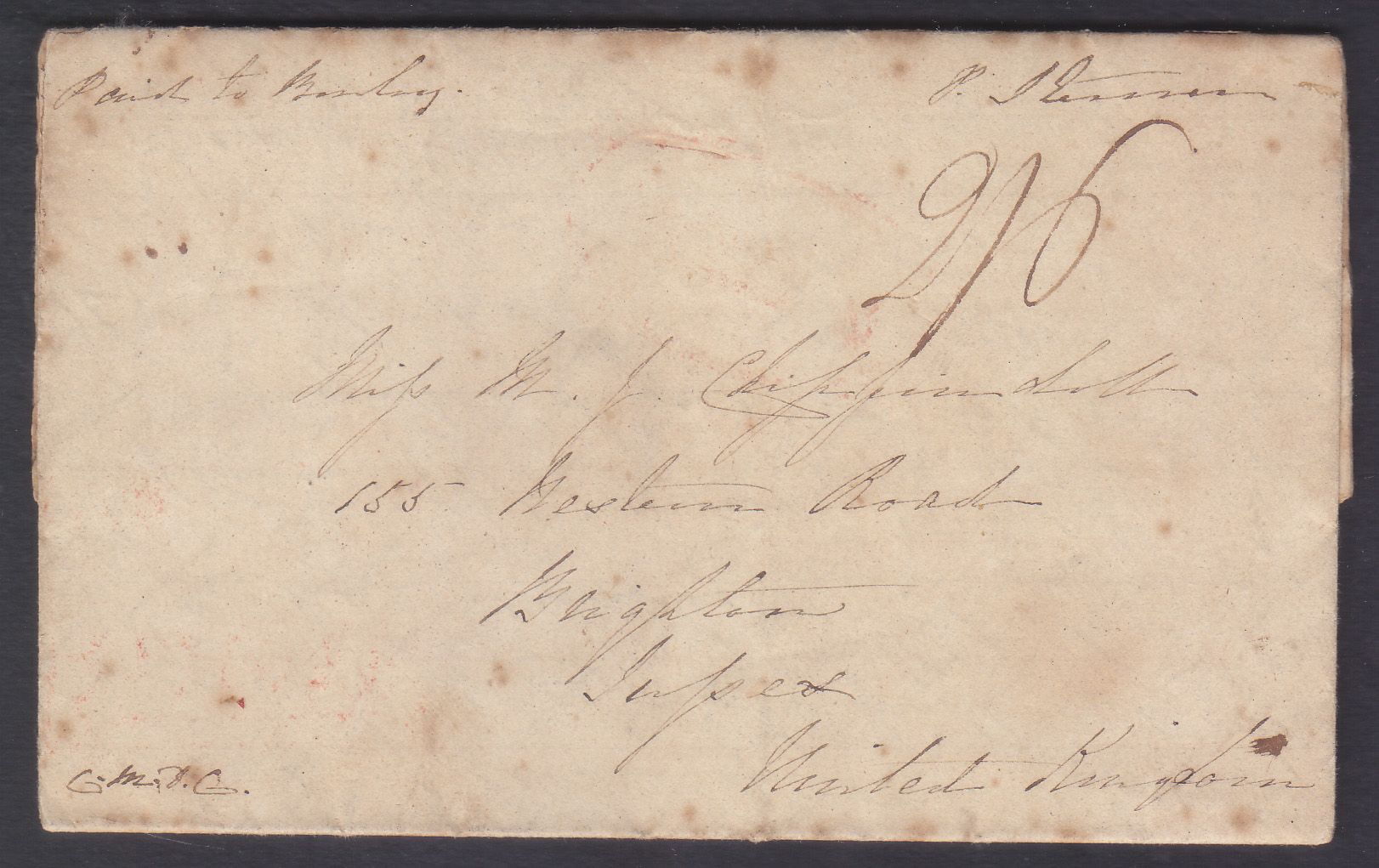 Bellary HG 6 pre stamp cover — scan 2 (COV-3744)