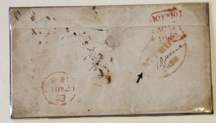 6 January 1846 Merut HG 7 pre stamp cover — COV-2975