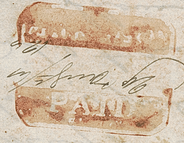 Handstruck stamp of India — Afghanistan FP 2 pre-1854 handstamp