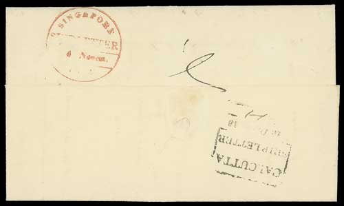 Pre-stamp cover of India — Singapore FP 9, scan 2 (COV-5537)