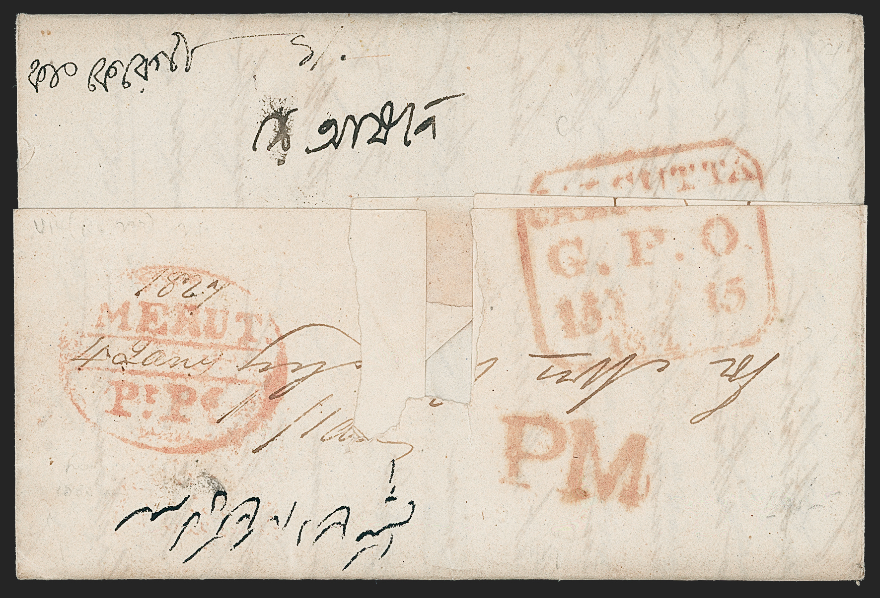 Pre-stamp cover of India — Merut HG 3, scan 3 (COV-5301)