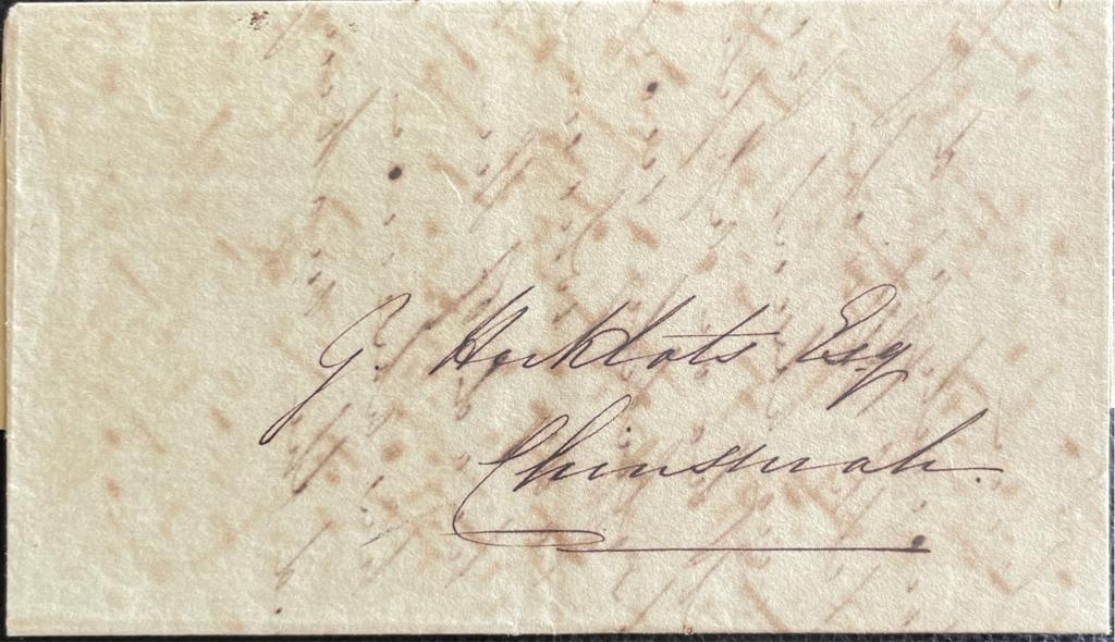 Calcutta HG 17 pre stamp cover — back (COV-2881)