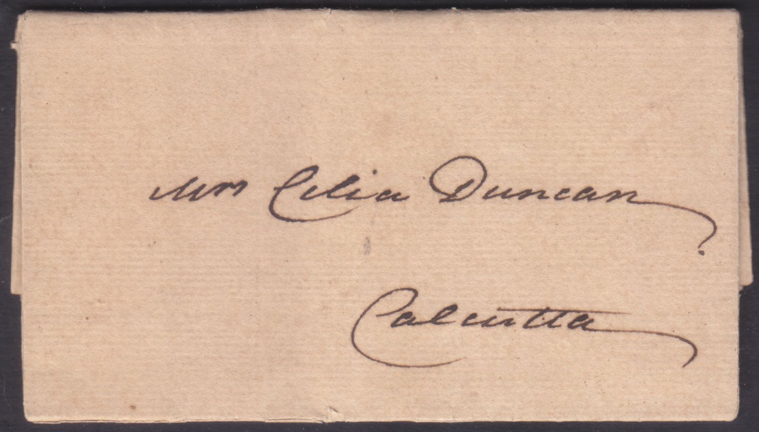 Calcutta HG 11 pre stamp cover — scan 2 (COV-3775)