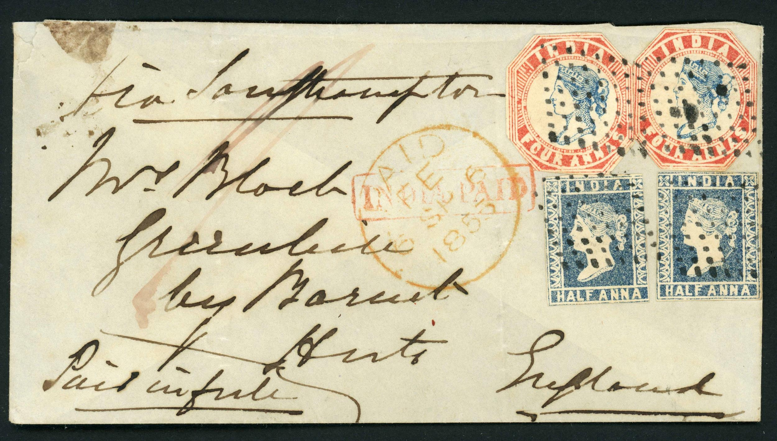 Aurungabad HG 2 pre stamp cover — back (COV-4788)
