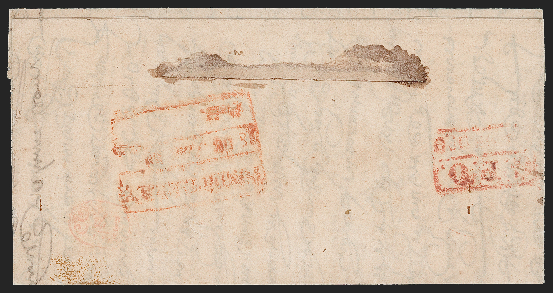 1856 Pondicherry HG 12 pre stamp cover — COV-4704