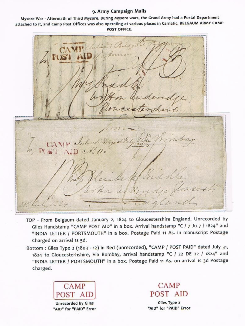 Camp HG 2A pre stamp cover — back (COV-2830)
