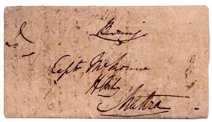 Merut HG 6 pre stamp cover — back (COV-4504)