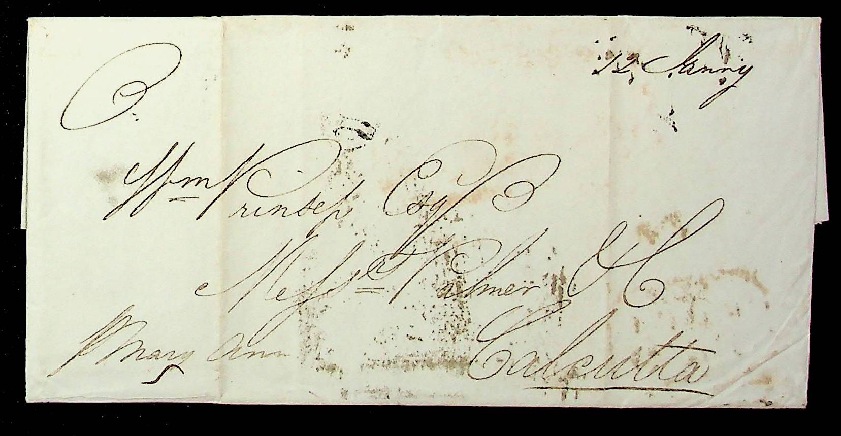 1829 Kedgeree S4 pre stamp cover — COV-3789