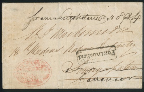 1821 Penang FP 2 pre stamp cover — COV-4366