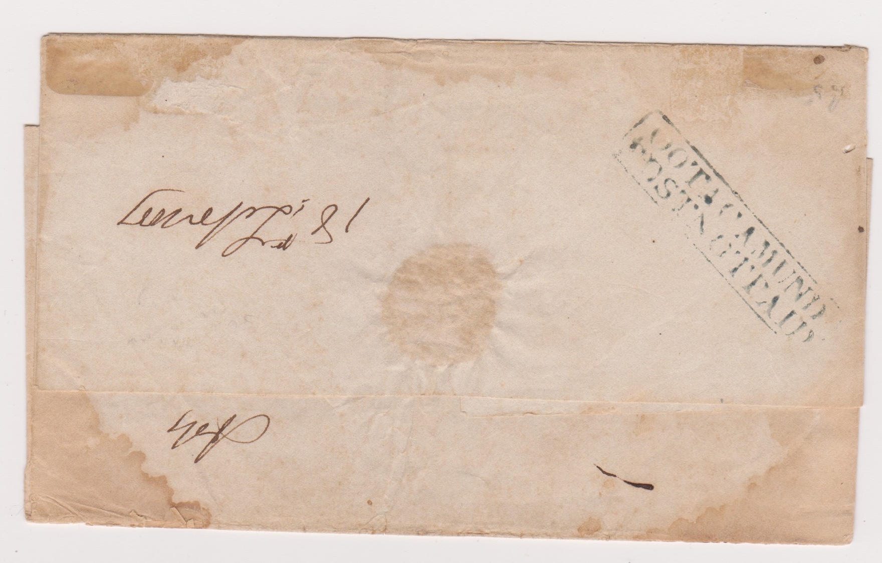 1828 Ootacamund HG 2 pre stamp cover — COV-581