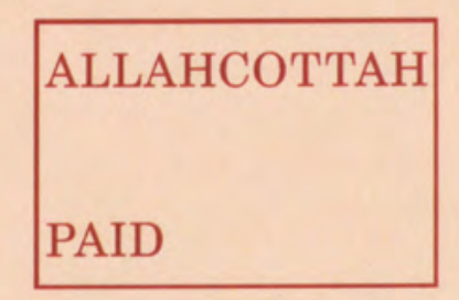 HG 1 handstamp from ALLAHCOTTAH