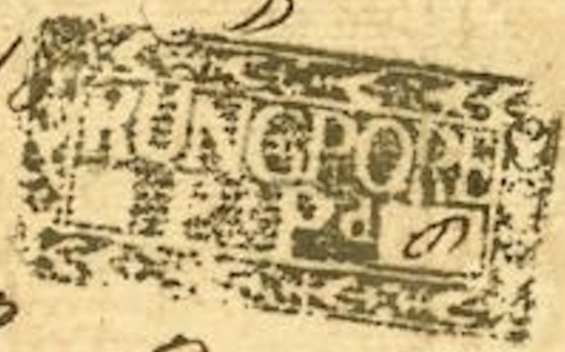HG 1 handstamp from Rungpore