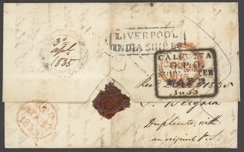 3 April 1835 Penang FP 3 pre stamp cover — COV-4369