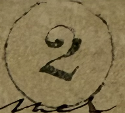 Bombay SD12 — pre-1854 Indian handstamp, 1852–1856, Black