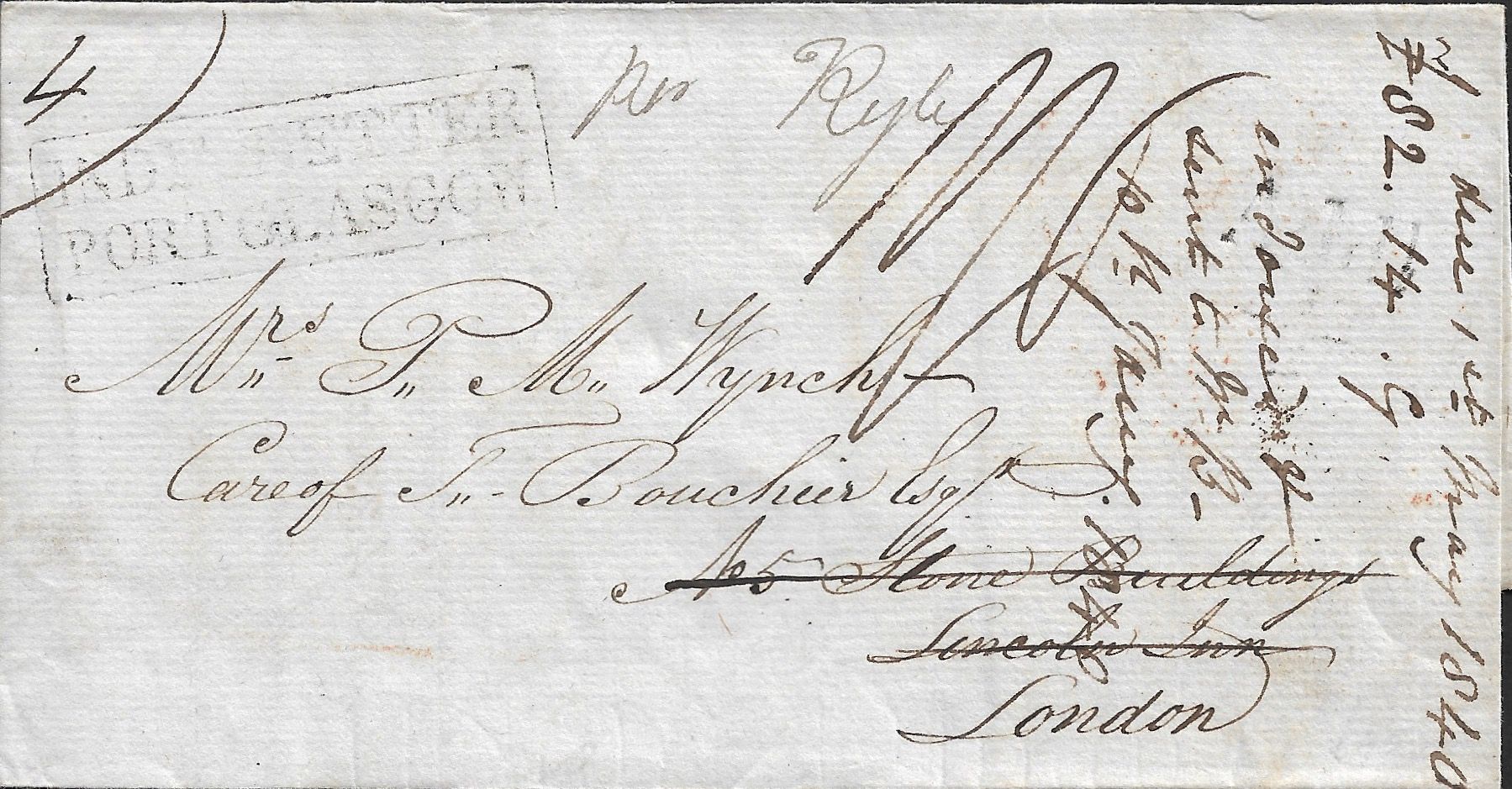 Calcutta SD11 pre stamp cover — scan 2 (COV-3888)