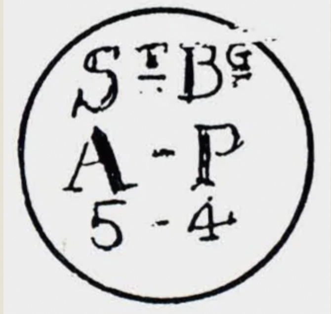 Bombay SR38 handstamp