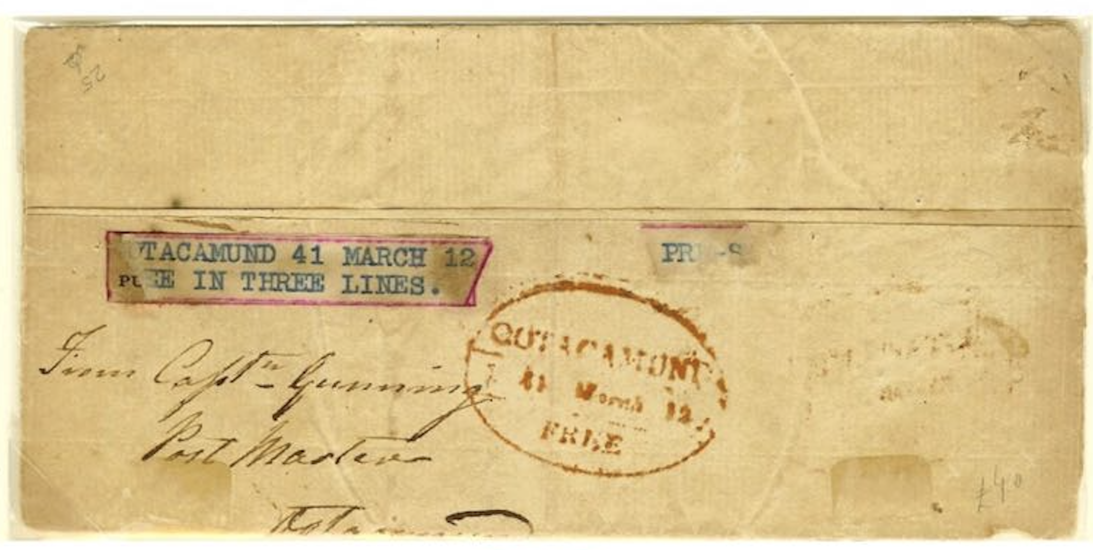 1841 Ootacamund HG 6 pre stamp cover — COV-816