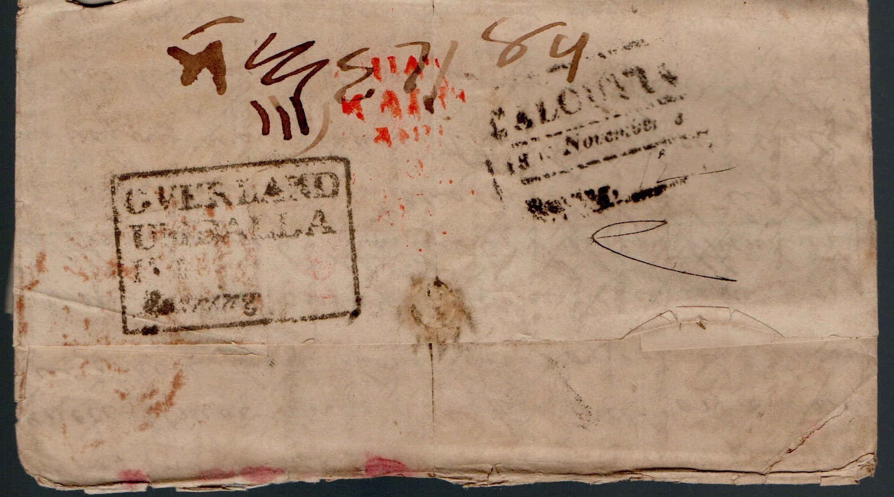3 November 1845 Umbalah HG 5 pre stamp cover — COV-2898